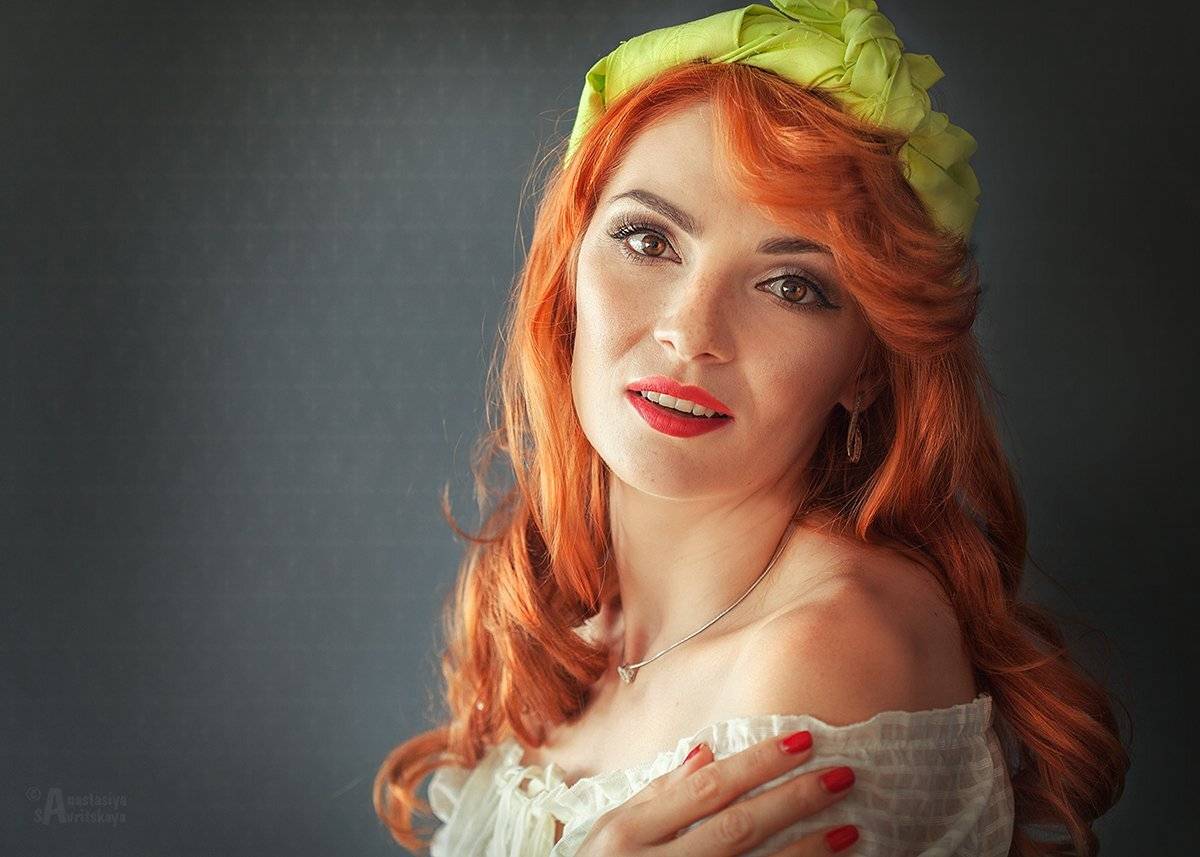 Жанровый портрет, Красивая девушка, Красотка, Пин-ап, Рыжая, Рыжая девушка, Настя Саврицкая