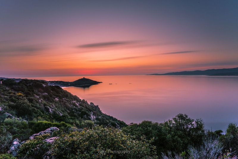 long exposure,corsika,sea,evening color, вечерние цвета фото превью
