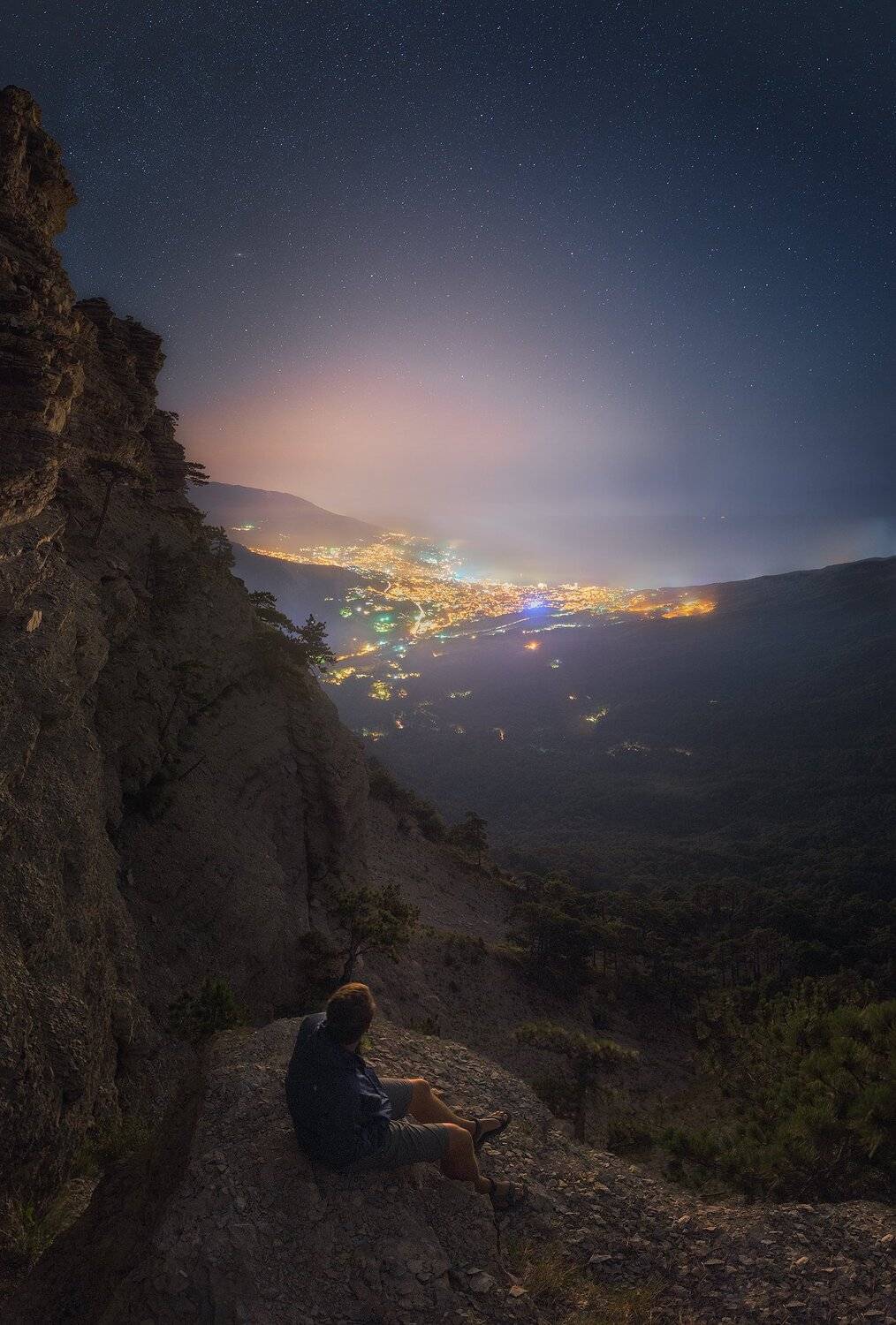 Ай-петри, Крым, Крымские горы, Ночной пейзаж, Пейзаж, Ялта, Александр Трашин