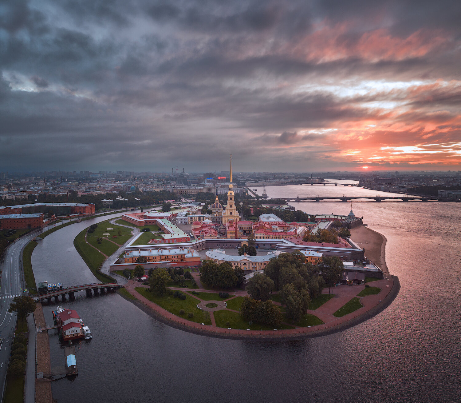 рассвет, утро, заячий, остров, петропавловка, Лукс Сергей