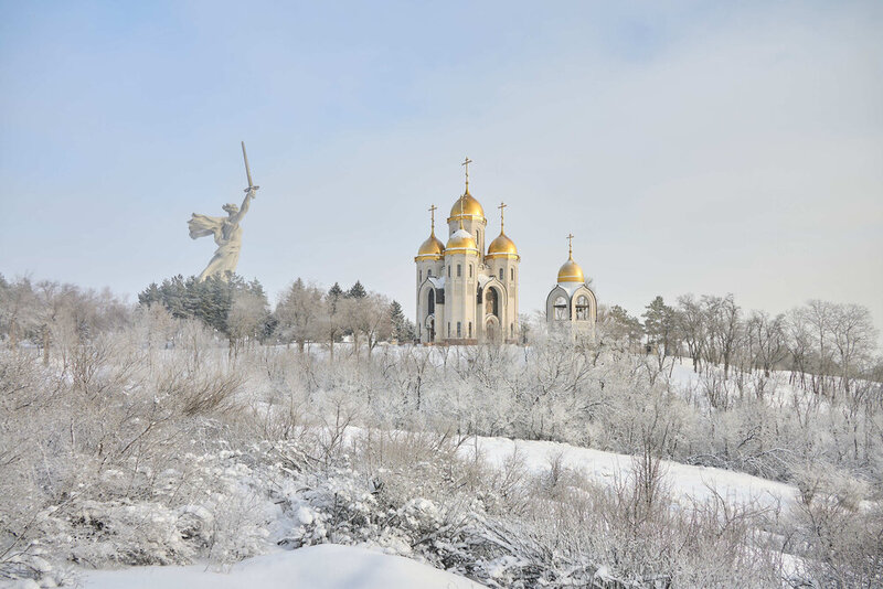 снег, утро, зима, мамаев курган Зимнее утро фото превью