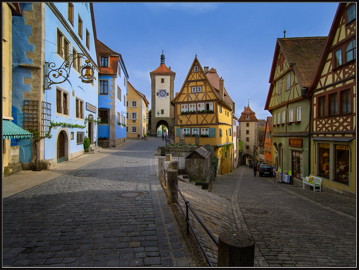 Ротенбург, Бавария, Германия, Markusturm, R&ouml;dergasse, Баварские_этюды_на_велосипеде, средневековье, Ротенбург-об-дер-Таубер, Шишков Дмитрий