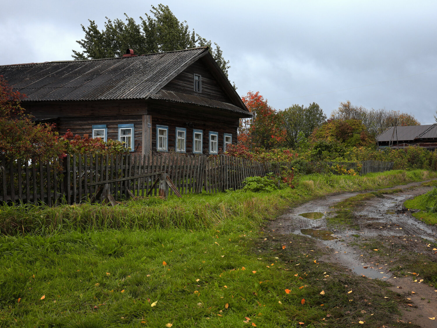 осень, деревня, пейзаж, архитектура, Александр Титов