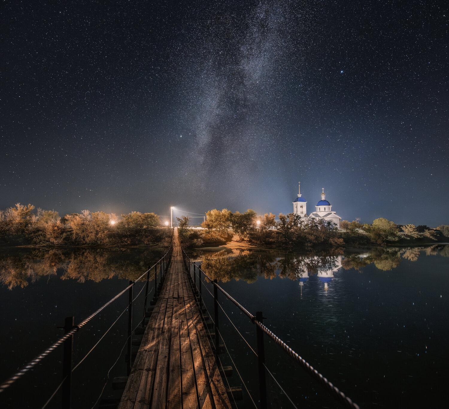 млечныйпуть, село, звезды, храм, Антон Садомов