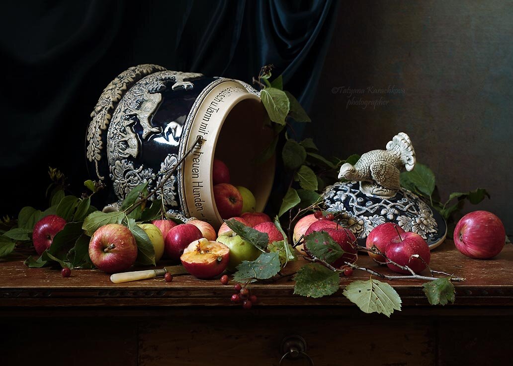 натюрморт, яблоки, осень, Tatyana Karachkova