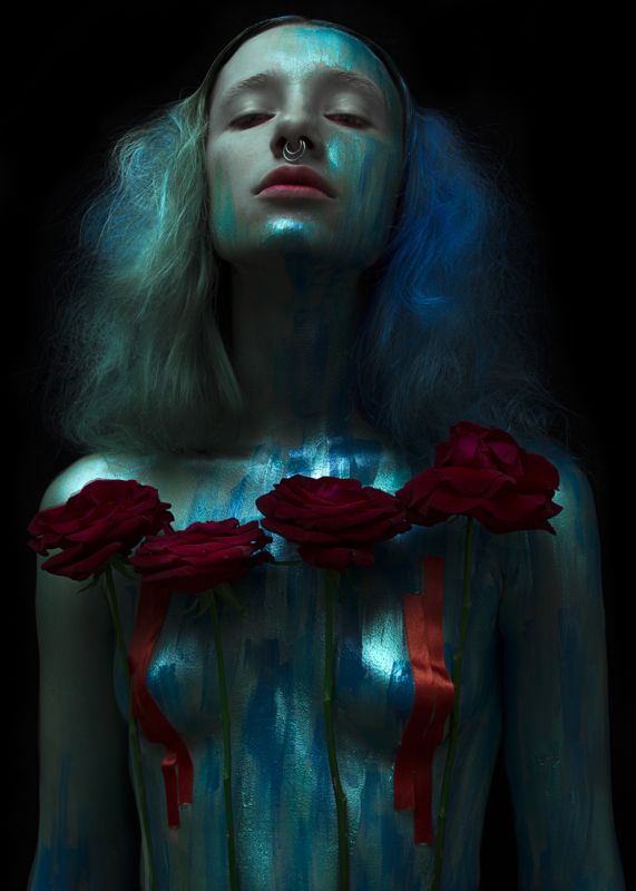 Art photo, Blue, Bluehair, Body, Female, Fine art, Portrait, Краски, Портрет, Портрет девушки, Синий, Тело M E R M A I D фото превью