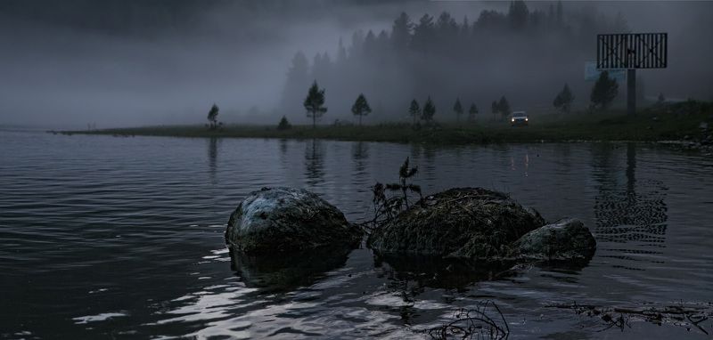 Little Hitchcock. Altai. Evening Biya фото превью