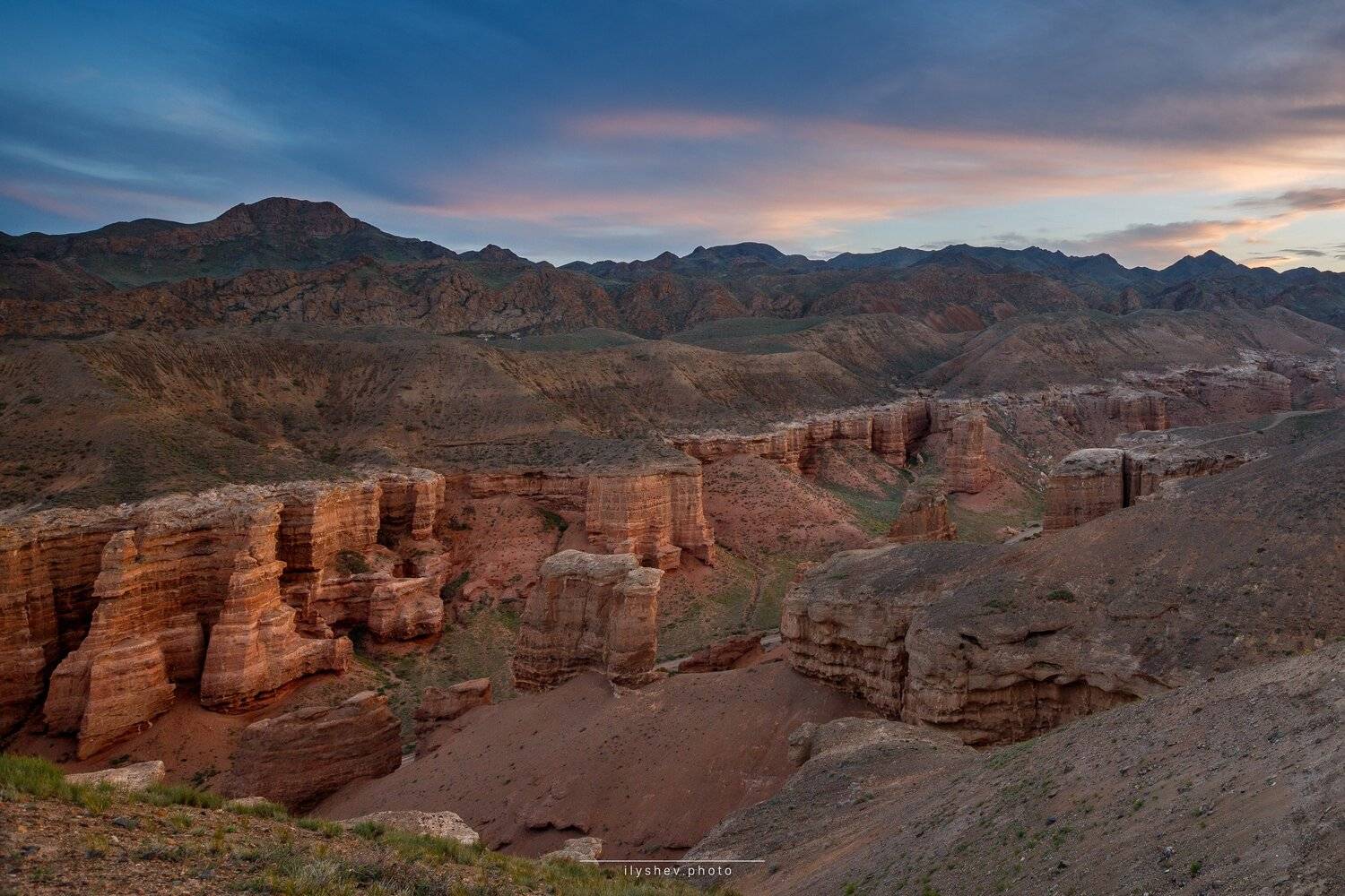 закат, каньон, пейзаж, казахстан, азия, чарынский каньон,, Dmitry Ilyshev