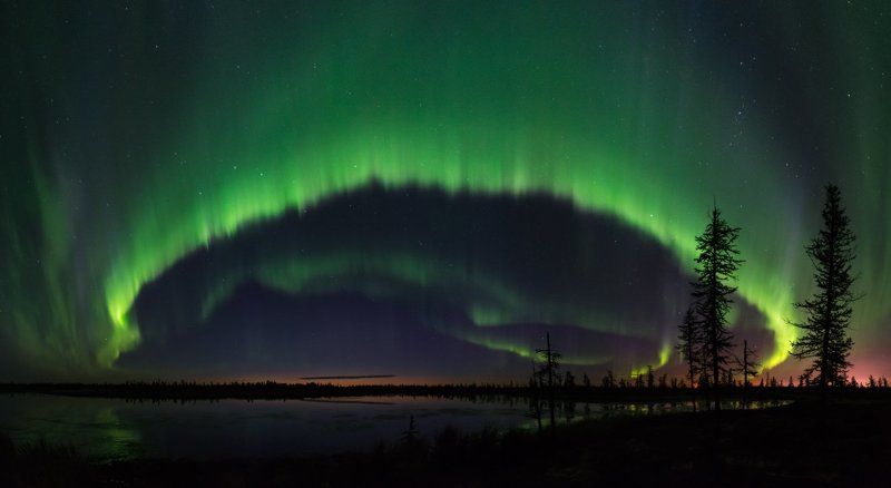 северное сияние, сибирь, север, янао, ямал Северное сияние фото превью