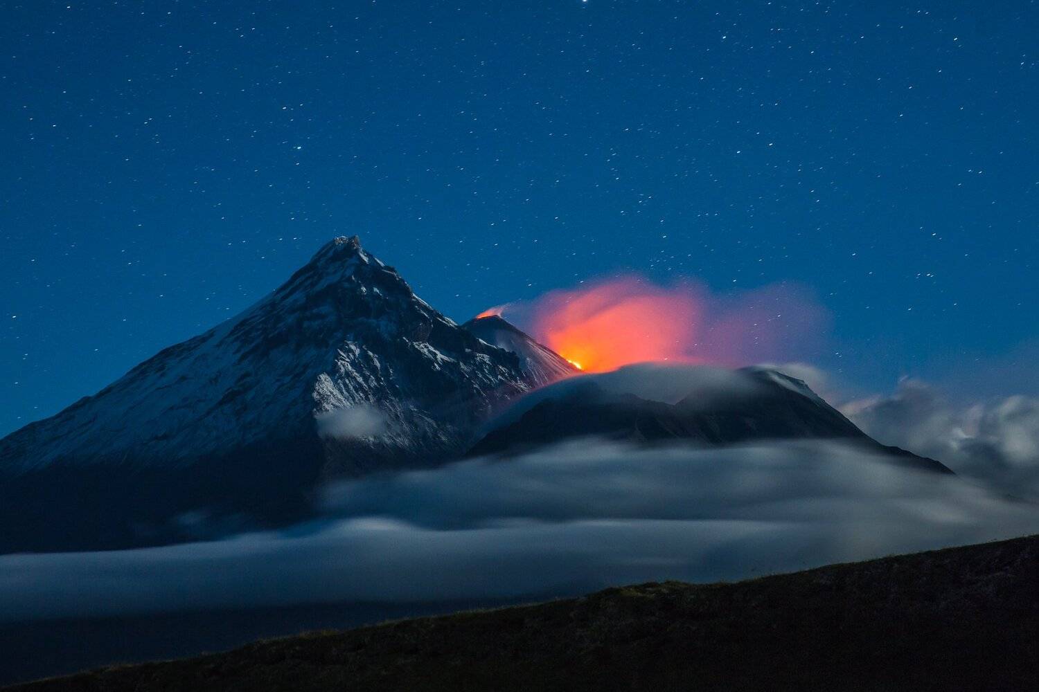 Ключевская, сопка, вулкан, Камчатка, извержение, Марина Маликова