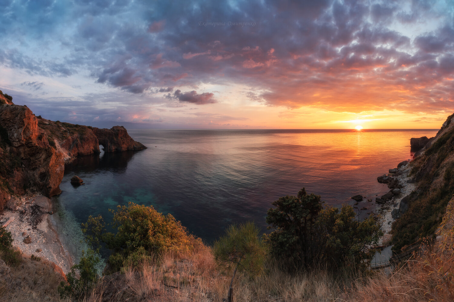 крым, фиолент, море, панорама, севастополь, грот дианы, закат, пейзаж, морской пейзаж, Дмитренко Екатерина