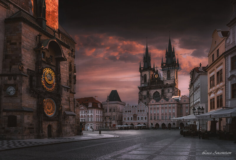 street, travel, square, place, prague, buildi The City of 100 towers фото превью