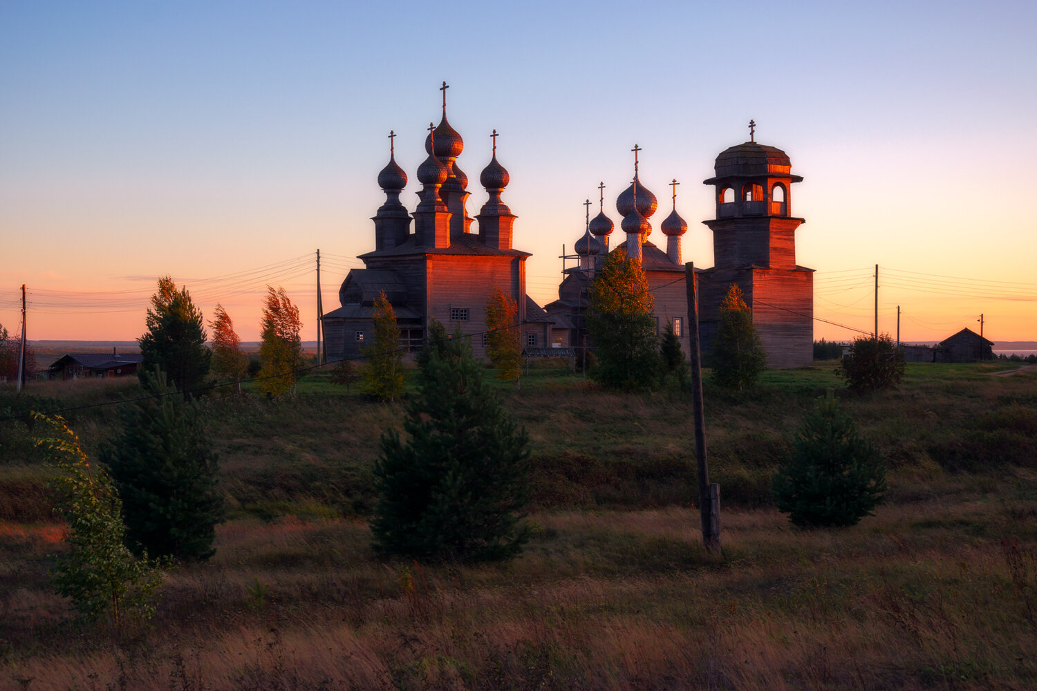 Ворзогорский "северный тройник" в закатном свете. Автор: Архипкин Александр север, осень, тройник, ворзогоры, Архипкин Александр