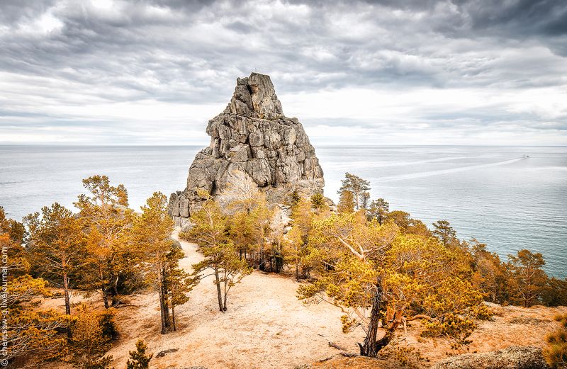 baikal, shore, lake, rock, trees, mountains, sky, water, travel, байкал, озеро, бухта, побережье, пейзаж, природа, путешествия, сибирь,  Байкальская ривьера [2] фото превью