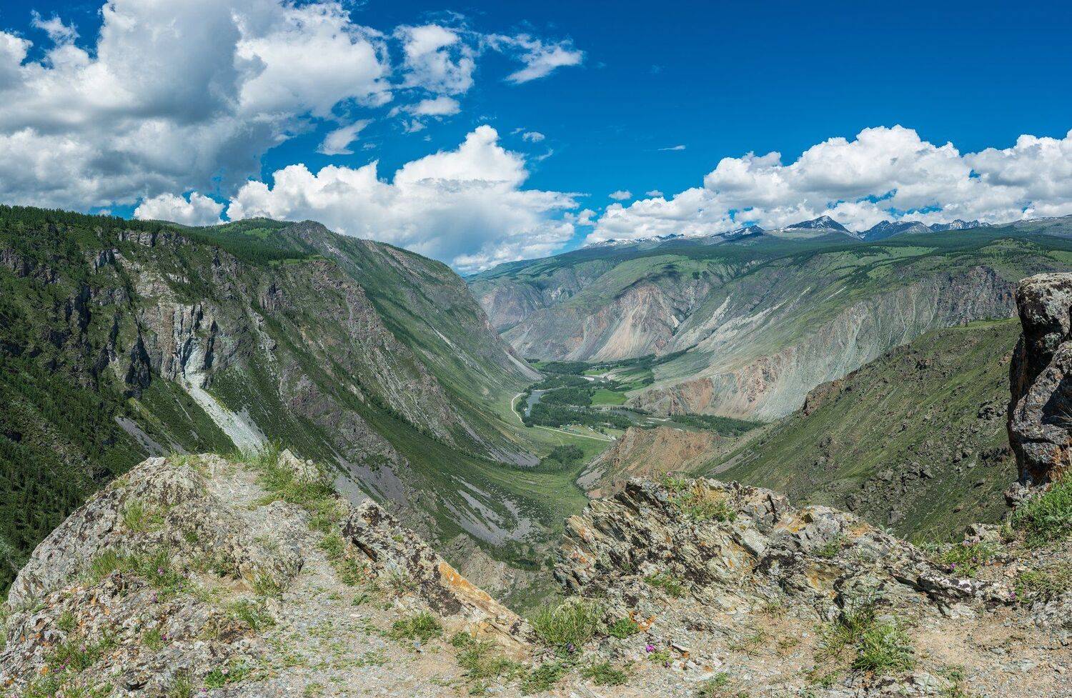 реки, горы, небо, облака, скалы, камни, Горный Алтай, Чулышман, лето, пейзаж, природа, Сергей Ослопов