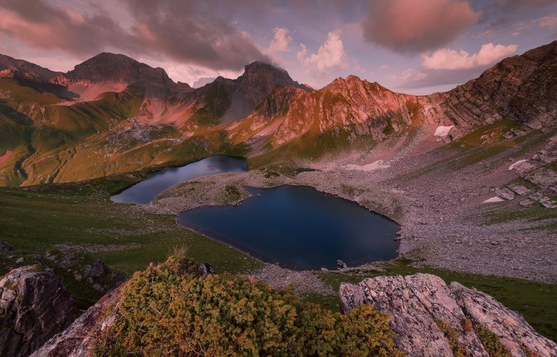 август, 2016, загеданские, озера, закат, кчр ДЕЛО БЛИЗИЛОСЬ К ЗАКАТУ фото превью