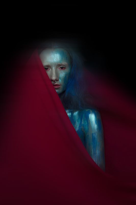 Art, Art photo, Blue, Bluehair, Color, Colorful, Colors, Fine art, Painting M E R M A I D фото превью