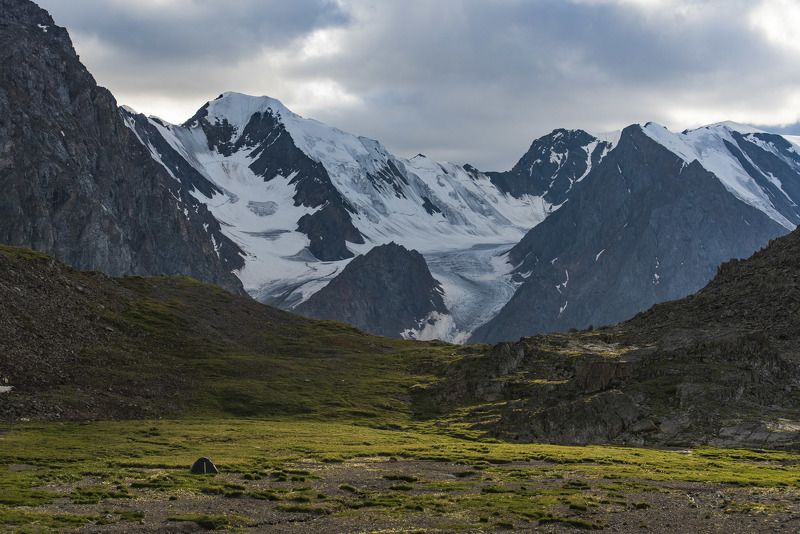 алтай, вечер, закат, снег, горы, природа, пейзаж, долина Зеленая гостинца фото превью