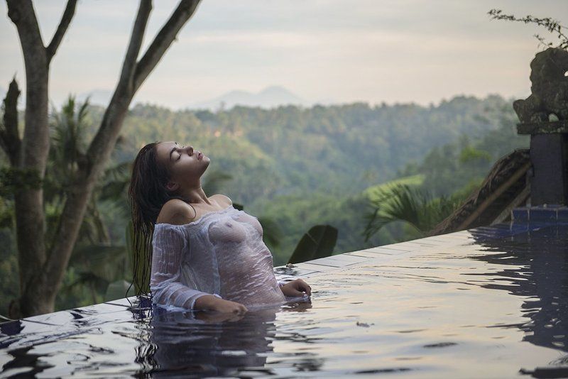 вулканы, горы, Убуд, Бали, джунгли Встречая рассвет фото превью