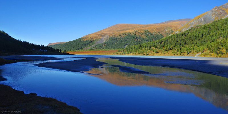 Аккем, Алтай, Белуха, Горы, Озеро Аккемский вечер (2) фото превью