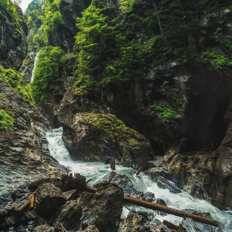 Бавария, Вода, Горы Альпийские ущелья фото превью