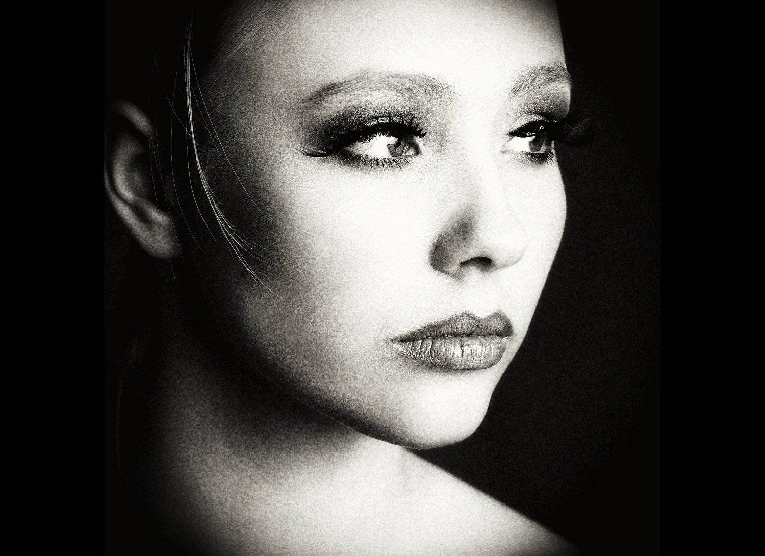 Black and white, Eyes, Girl, Lips, Portrait, PaterNoster