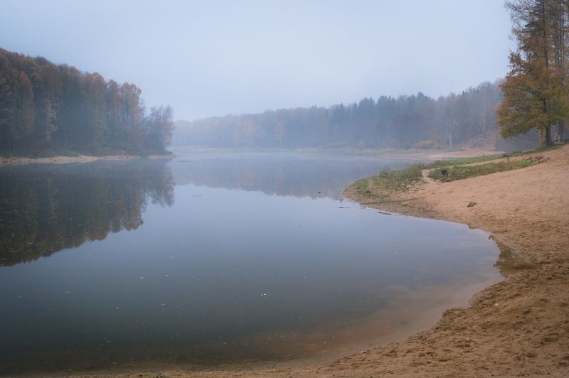 Осень, речка, Синичка, Спящая речка фото превью