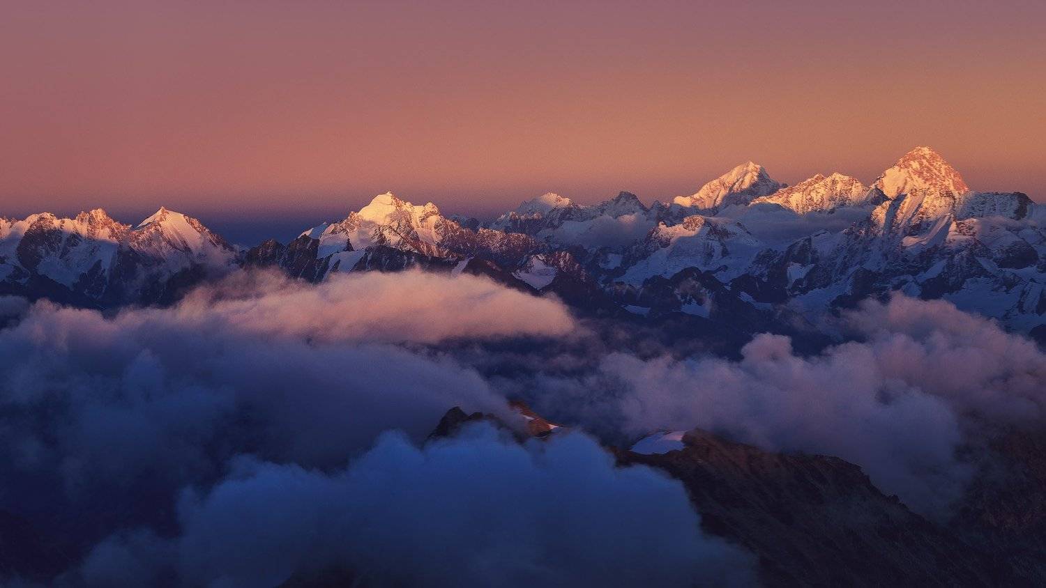 горы, закат, кавказ, облака, пейзаж, природа, Дмитрий Купрацевич