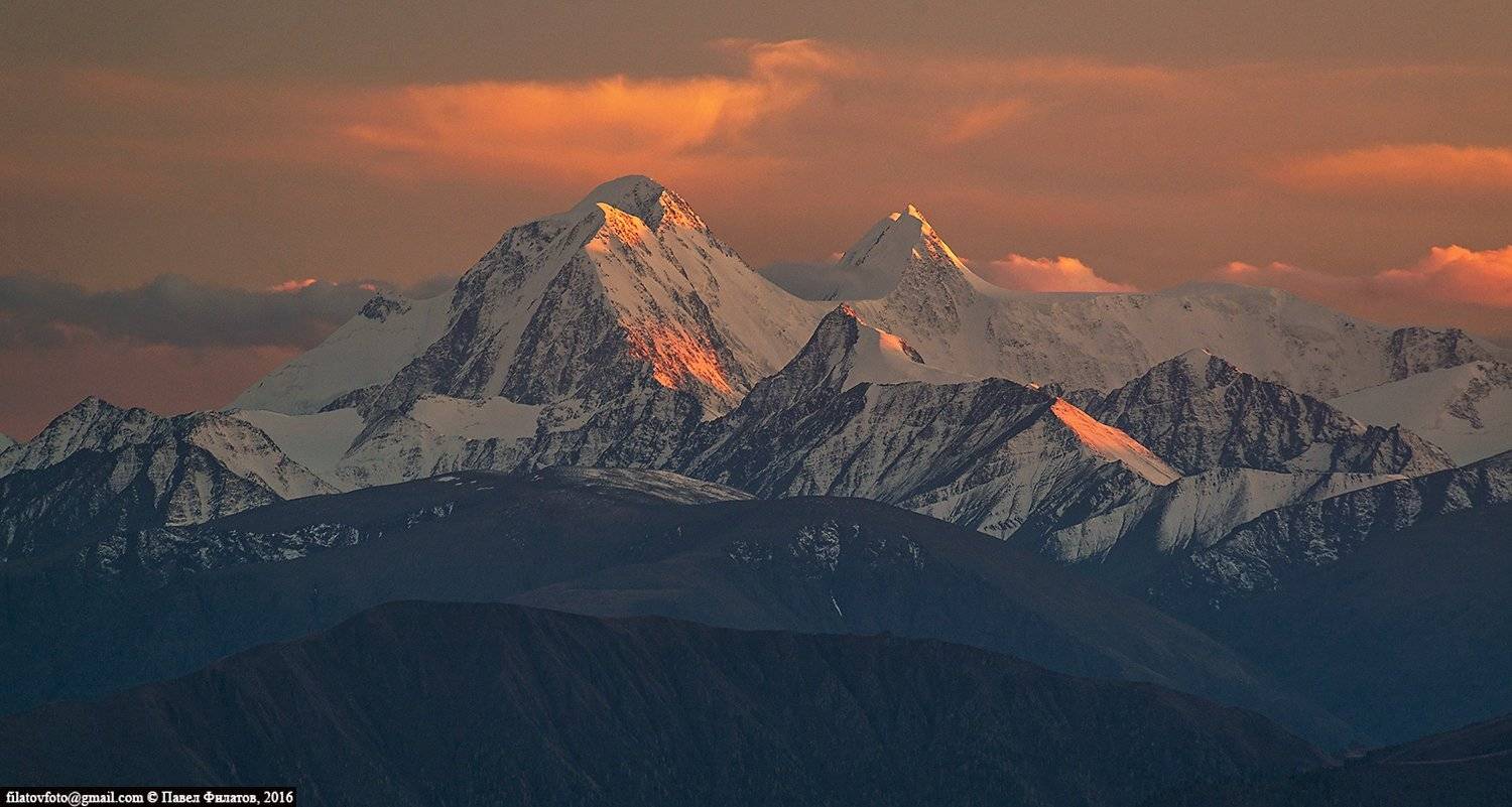 Altai, Belukha, Pavel Filatov, Siberia, Sunset, Алтай, Белуха, Закат, Павел Филатов, Сибирь, Павел Филатов