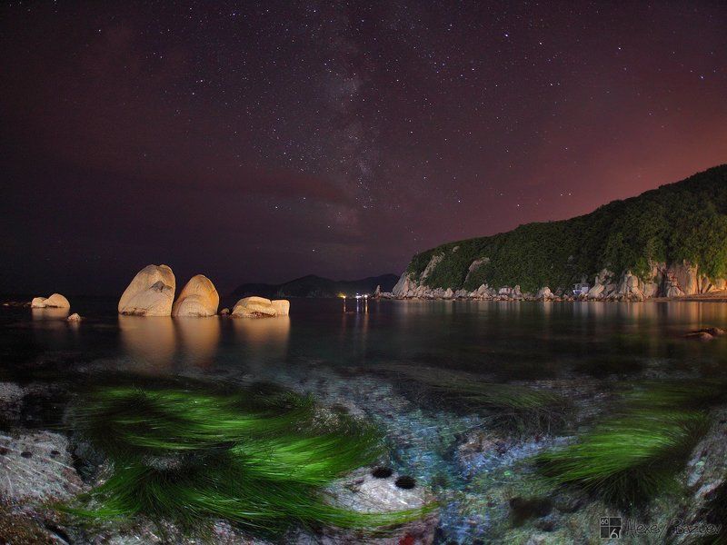 море, ночь, звезды, триозерье, находка, лазурный берег Ночь в Малой Окунёвой фото превью