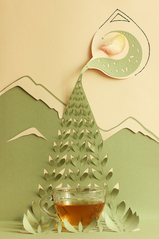 Зеленый чай с лепестками роз фото превью