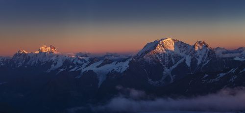 Донгуз-Орун и Ушба на закате