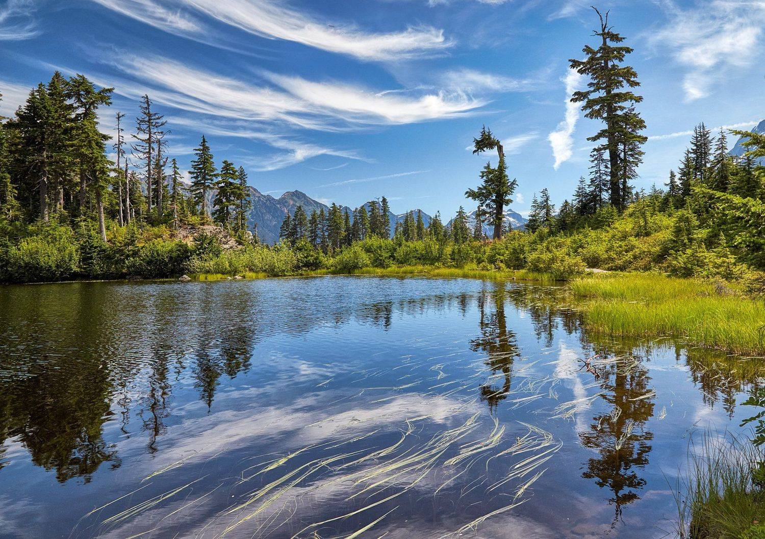 Горы, Озеро, Отражение, Svetlana Popova