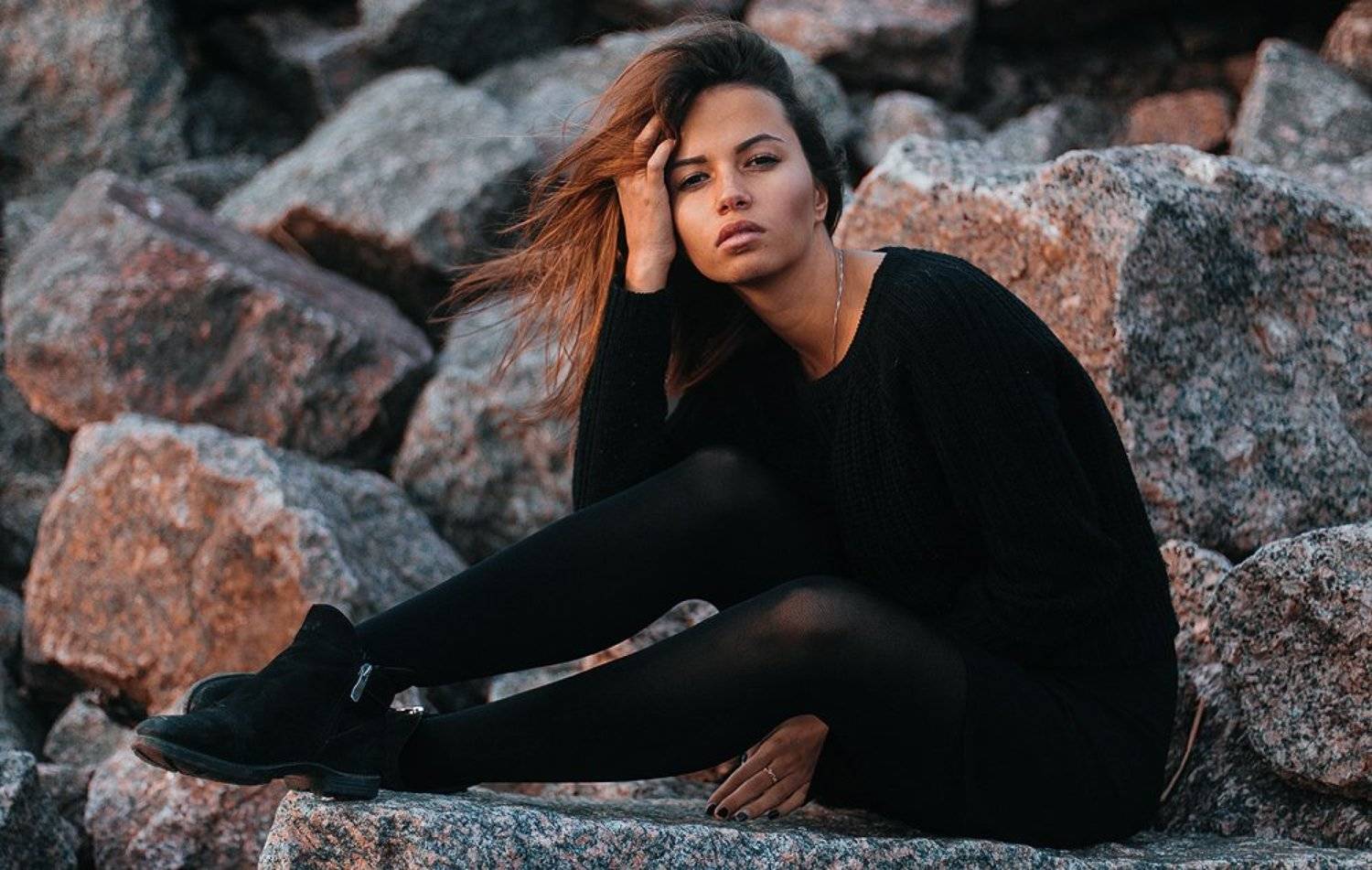 красота, красиво, девушка, модель, камни, гранит, beauty, beautiful, girl, model, sexy, stones, granite, Денис Доронин