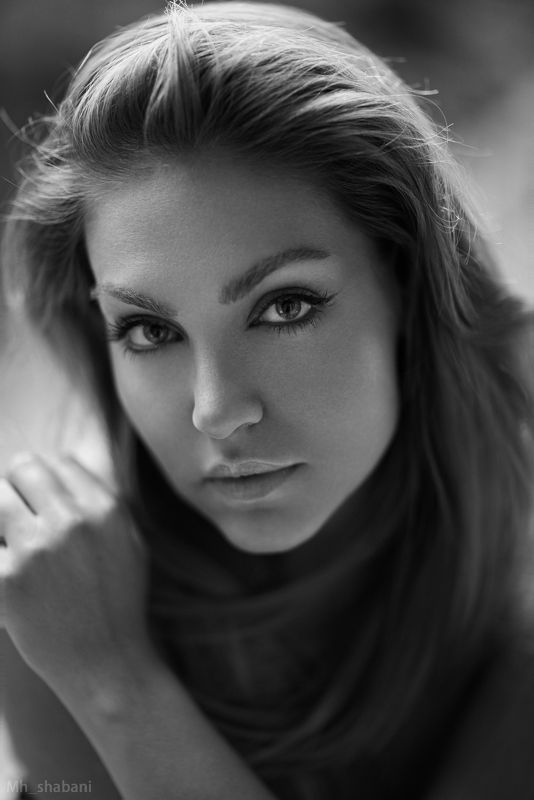 portrait, face, model, natural, light, Bahare фото превью