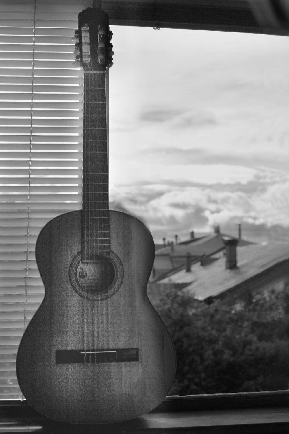 Натюрморт, гитара, небо, Прозорова Наталья