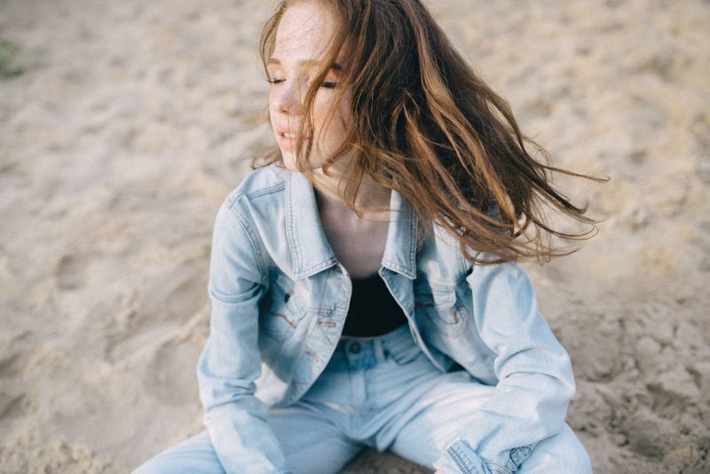 пляж, песок, лето, отдых, солнце, эмоции, девушка, красиво Катя фото превью