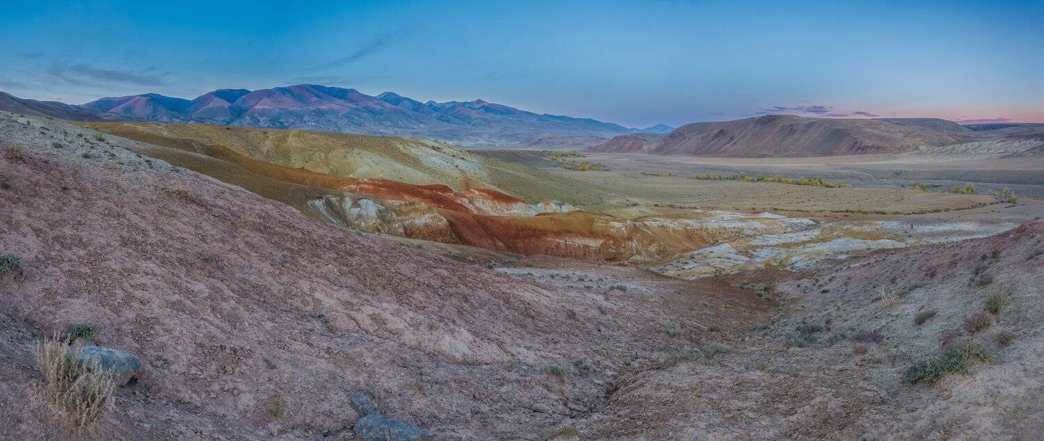 горы, небо, цвет, природа, пейзаж, панорама, закат, Горный Алтай, Сергей Ослопов