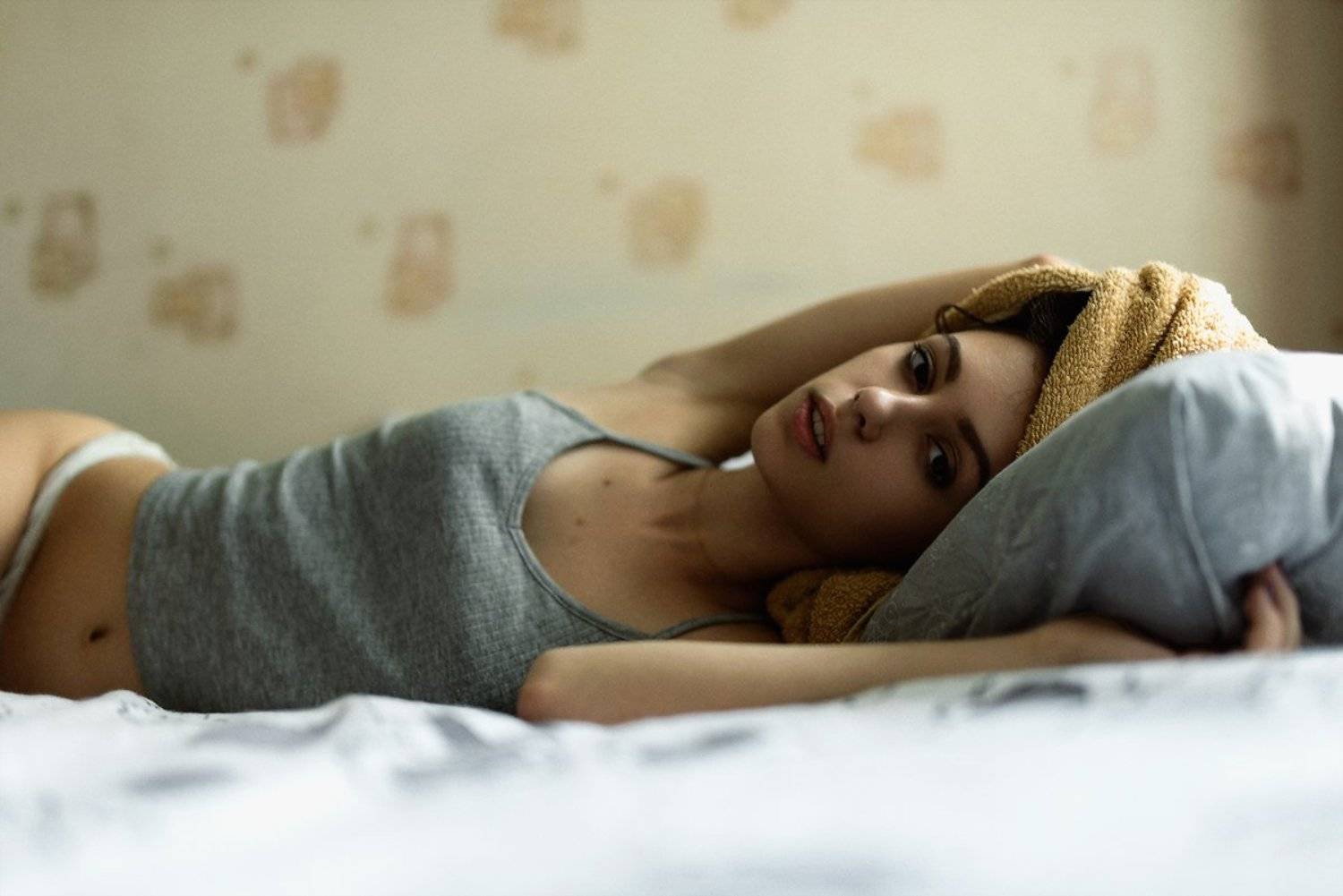 Девушка, красивая, портрет, лицо, глаза, Абдрахманов Аскар