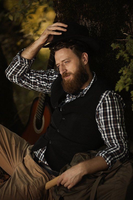 beard, canon, guitar, hat, man, photo, pig, portrait, гитара, мужчина, портрет, фото, шляпа Николай фото превью
