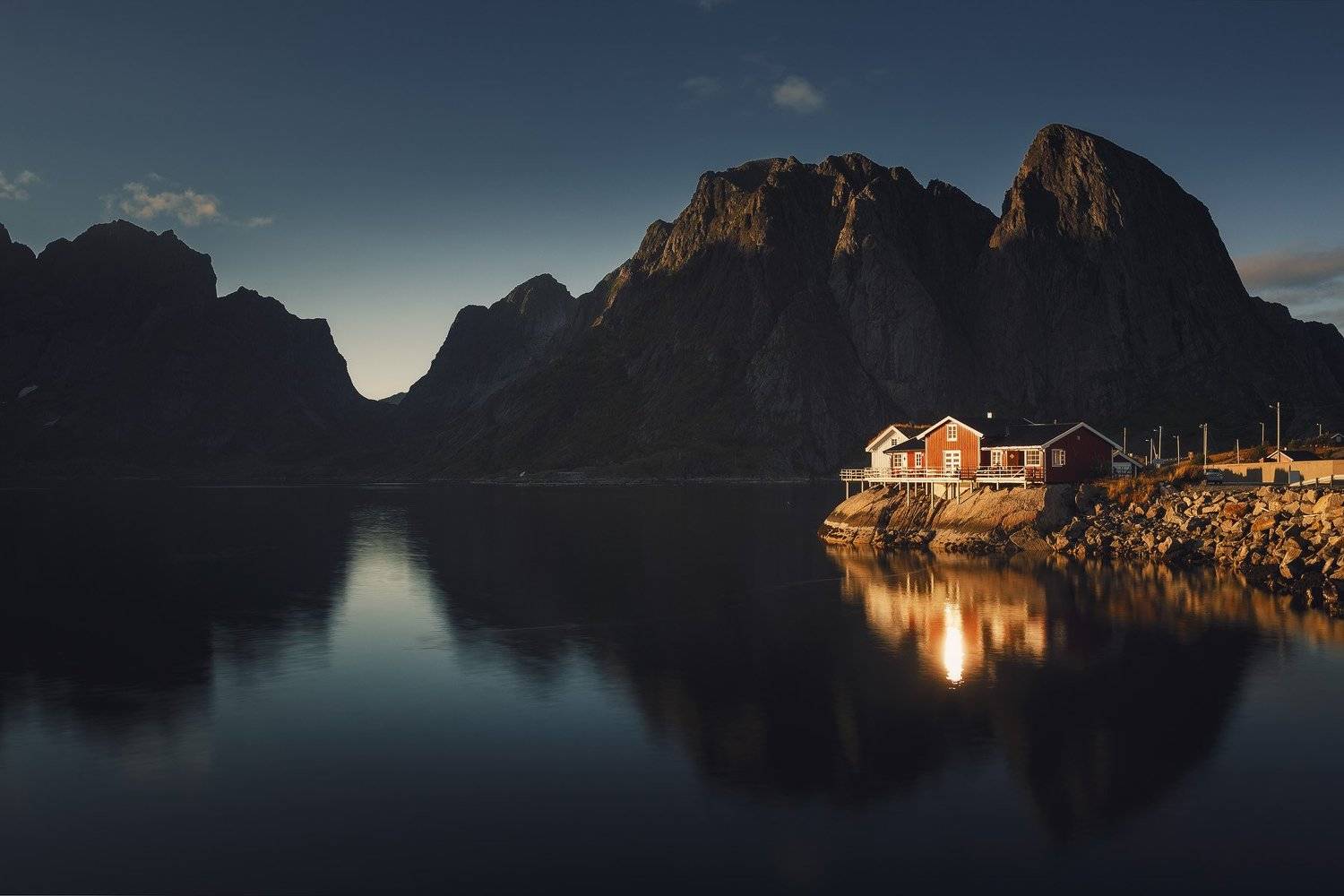 Закат, Лофотены, Море, Норвегия, Пейзаж, Приро, Дмитрий Купрацевич