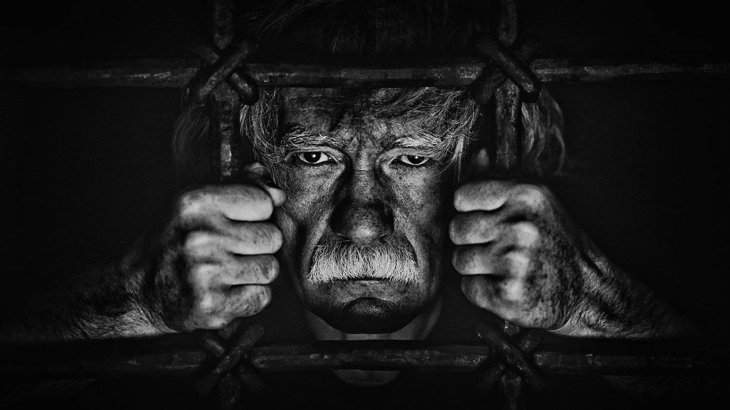 Модель, Монохром, Портрет, Решетка, Узник, СПИРИДОНОВ НИКОЛАЙ