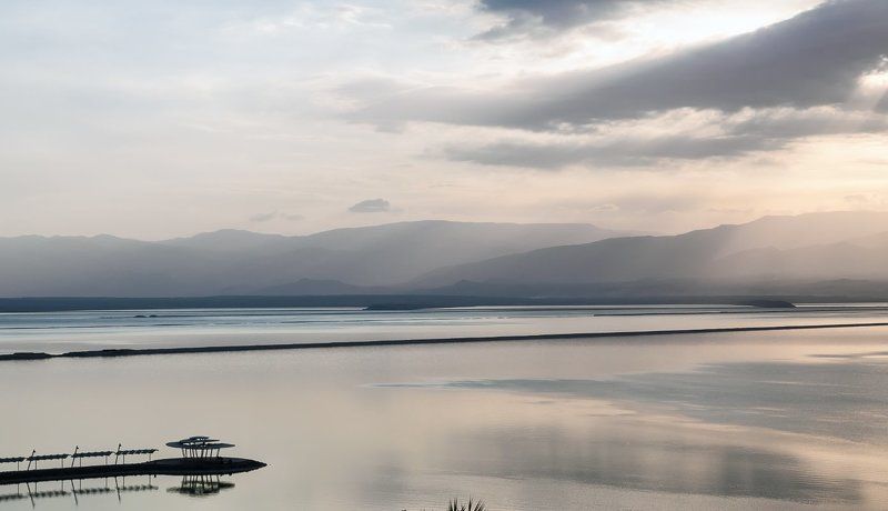 Израиль, Мёртвое море, утро, рассвет Рассвет на Мёртвом море. фото превью