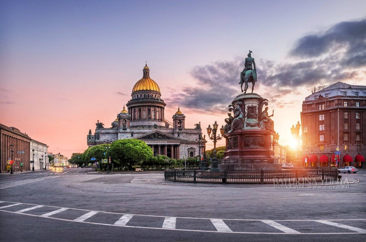 санкт-петербург, город, россия, утро, рассвет, архитектура, исаакиевский собор, астория, Юлия Батурина