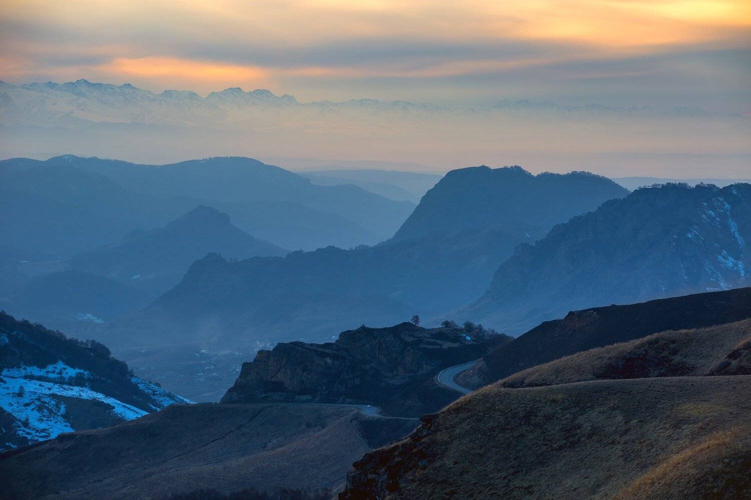 верхняя мара, горы, закат, кчр, перевал гум-баши, Коркин Вадим