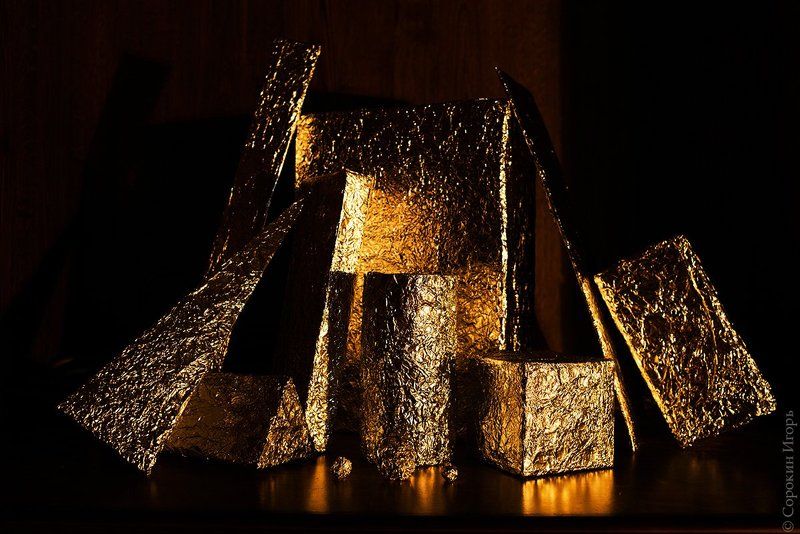 фольга, геометрия, абстракция Композиция 1 фото превью