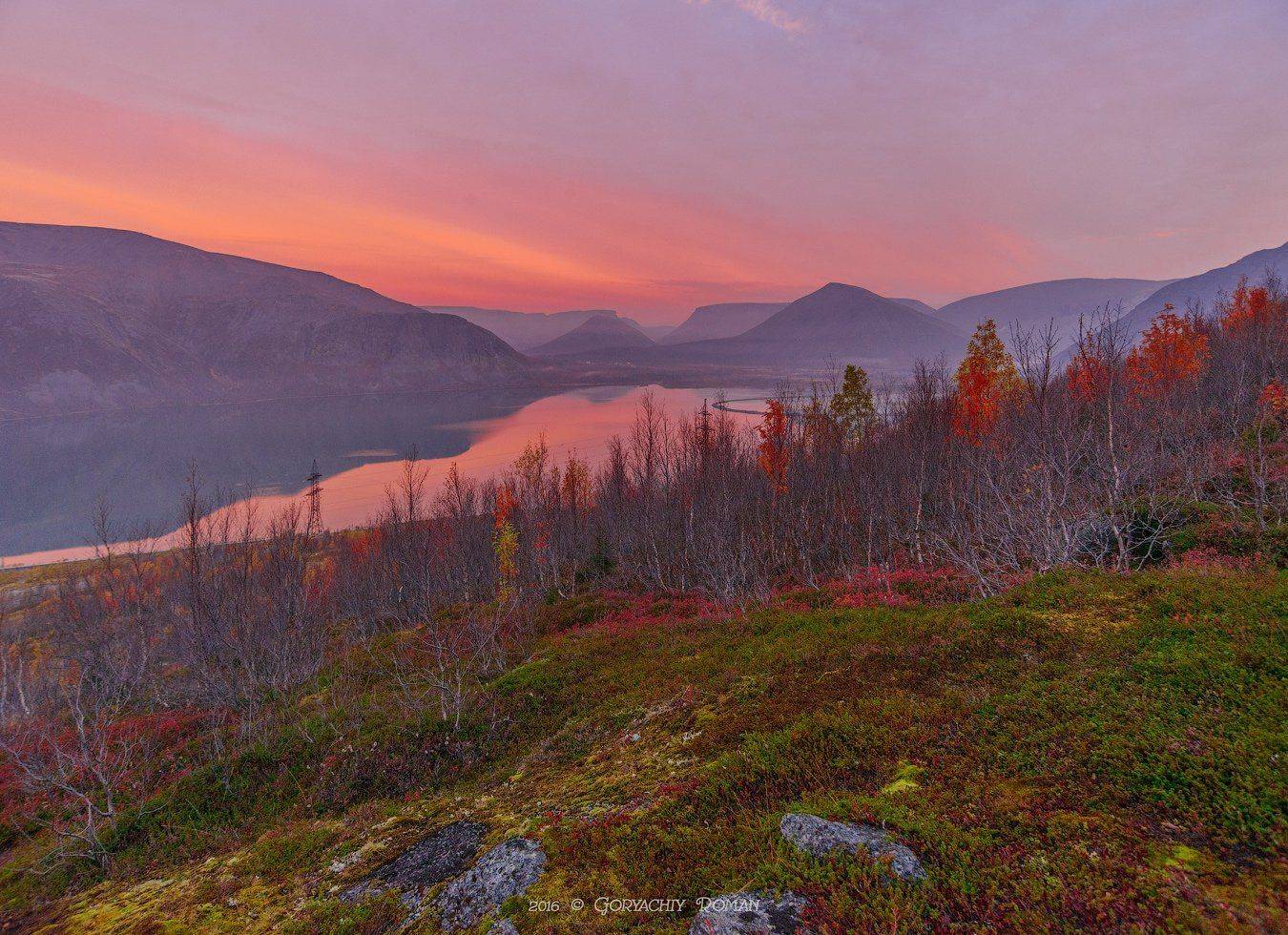 Большой вудъявр, Кировск, Осень, Утро, Хибинык, Роман Горячий