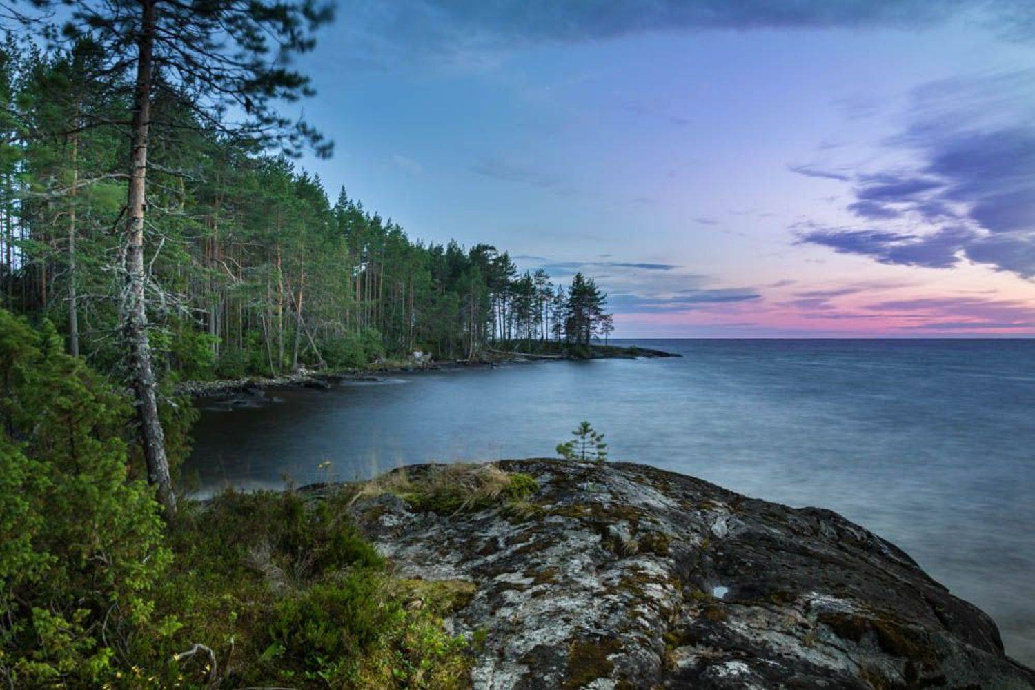 2016, D3100, Nikon, Вечер, Лето, Онежское озеро, Пейзаж, Природа, Путешествие, Республика карелия, Россия, Денис Щербак