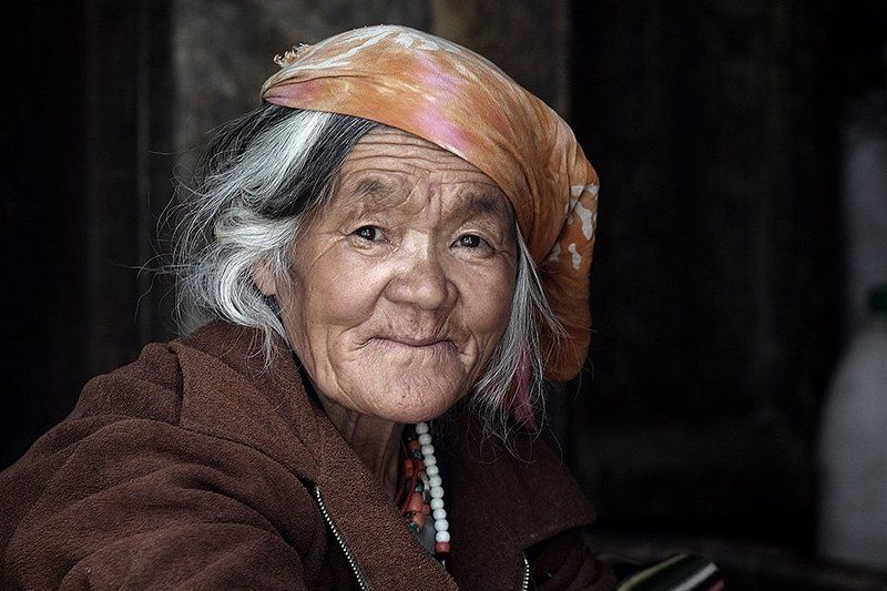 portrait, woman, old, people, ladakh, india, street portrait, oren s *** фото превью