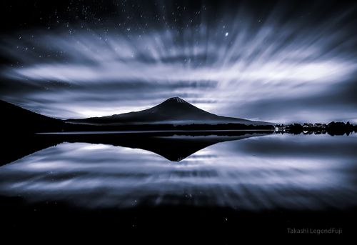 Blue night (Blue ink version)